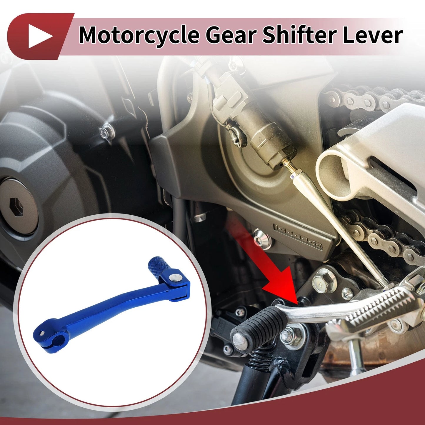 Blue Folding Motorcycle Gear Shifter Lever for Honda XR50