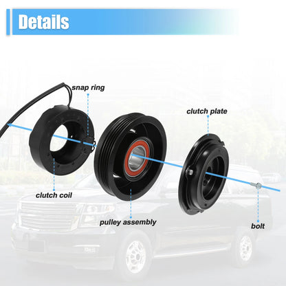 AC Compressor Clutch Replacement for Chevrolet Suburban 1500 5.3L (2000-2014)