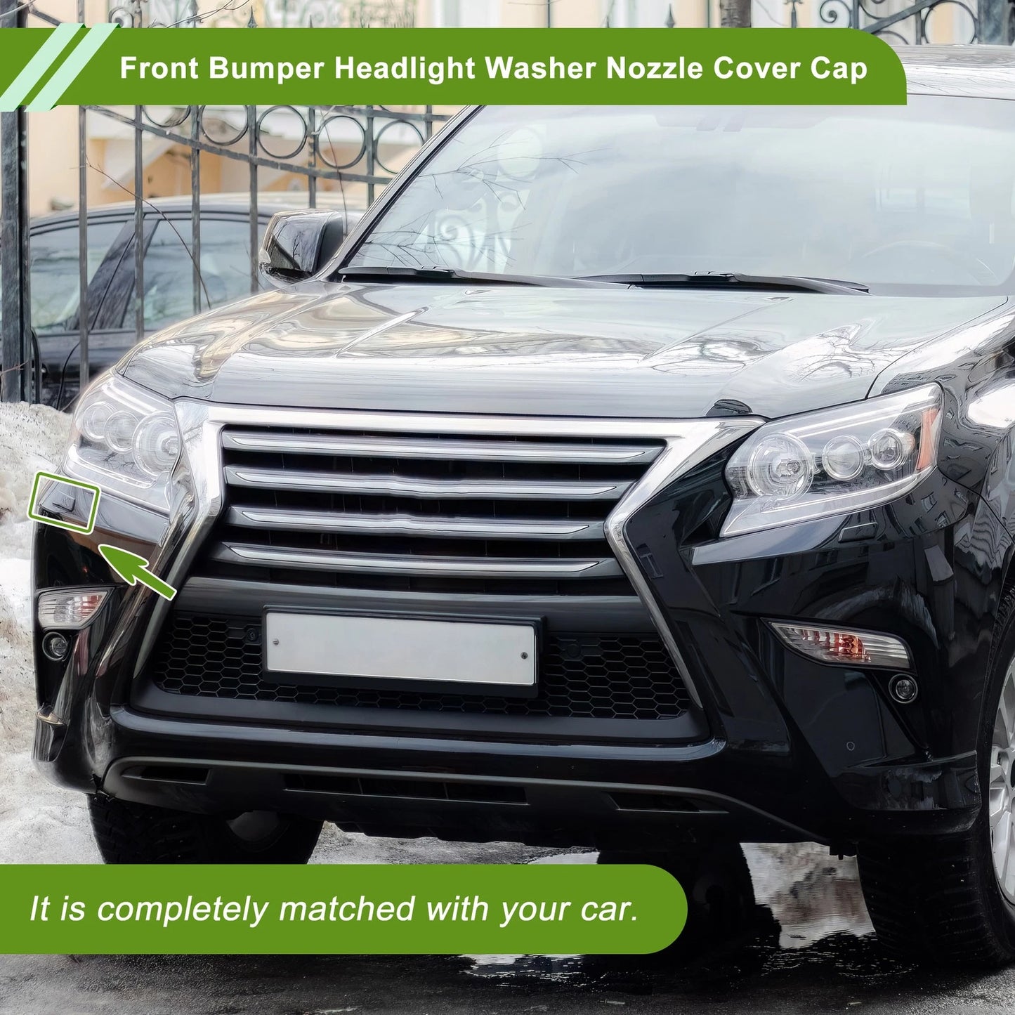 Front Right Washer Nozzle Cover for Lexus GX460 (2014-2019) Black