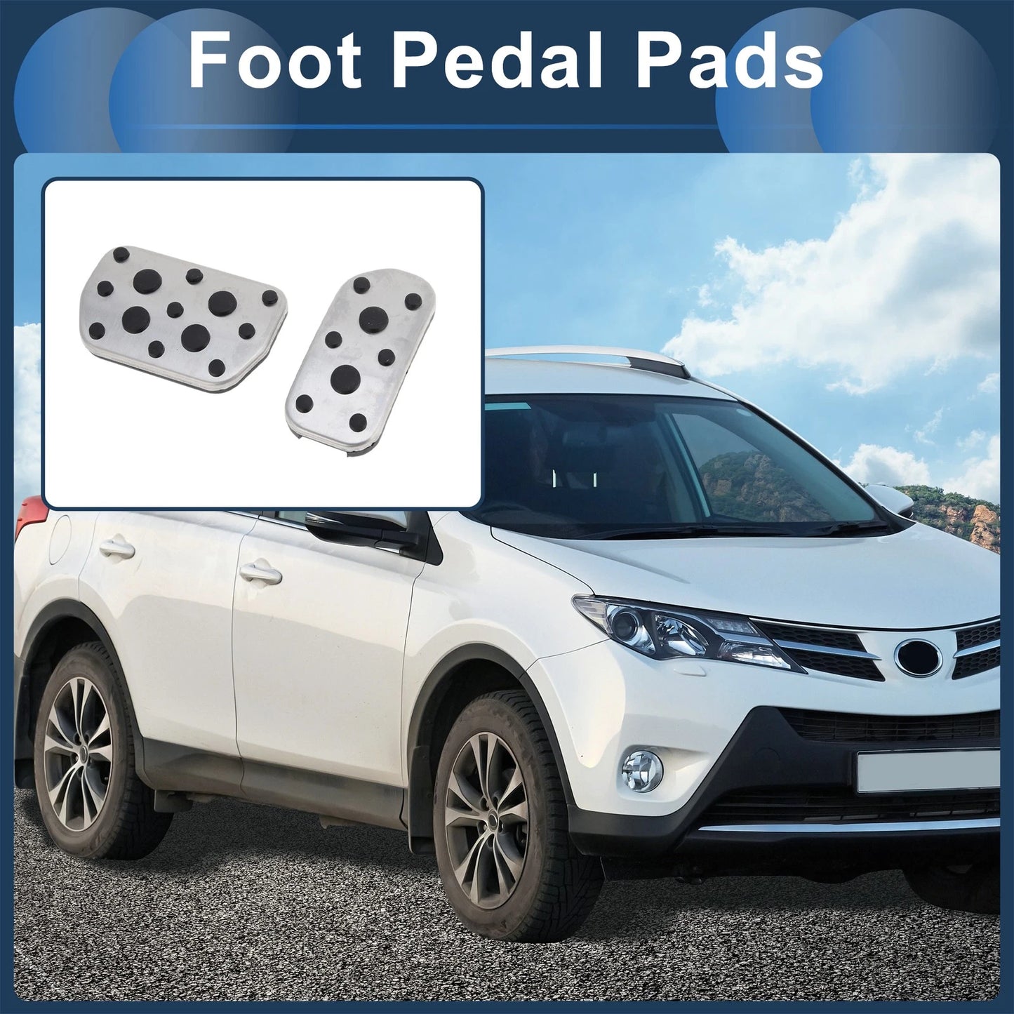Automatic Footrest Pedals Cover Set for Toyota RAV4 (2013-2018)