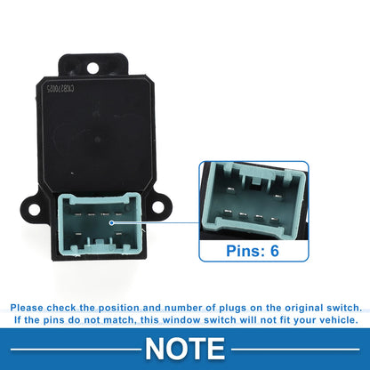 Rear Passenger Side Power Window Switch for Honda Accord (2003-2007)