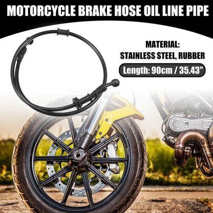 Oil Hose Set / 90cm / Brake Oil Hose Set Black for Universal Motorcycle