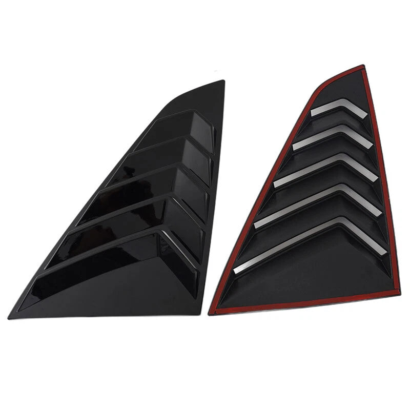 Gloss Black Side Vent Window Louver Scoop Cover for 2024 Ford Mustang GT