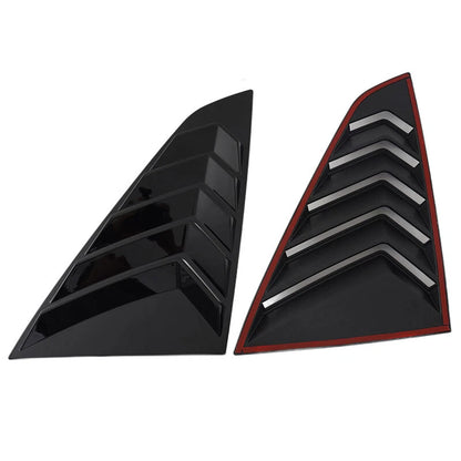 Gloss Black Side Vent Window Louver Scoop Cover for 2024 Ford Mustang GT