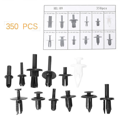 350 x Car Plastic Rivets Fasteners Trim Clips