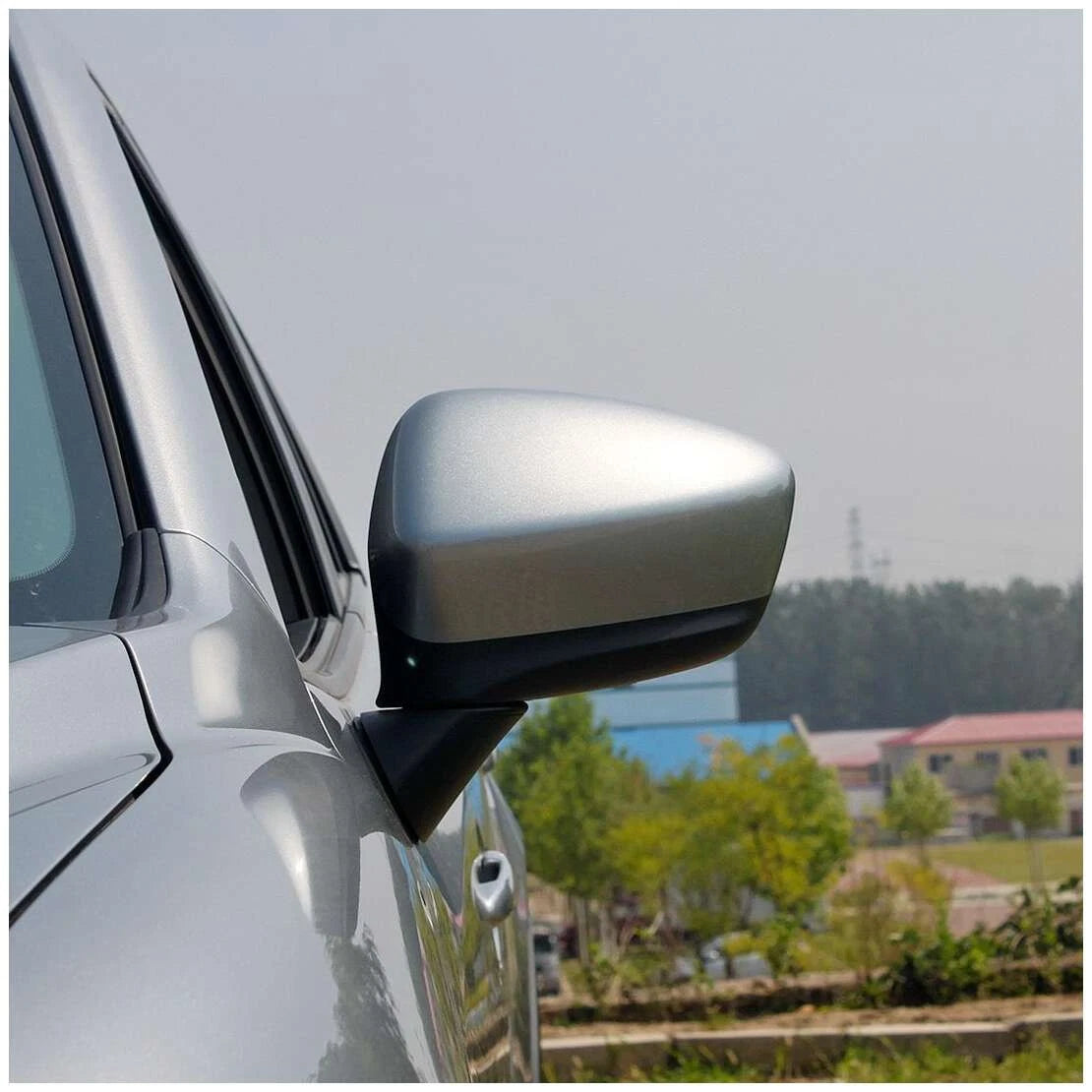 Silver Rearview Mirror Cover for Mazda CX-5 (2013-2014)
