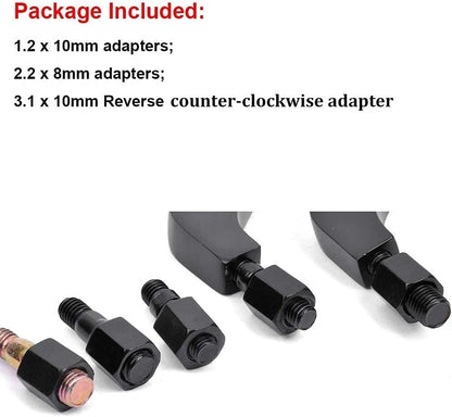 Black M8/M10 Motorcycle Mirrors for Chopper Cruiser Bobber Cafe Racer