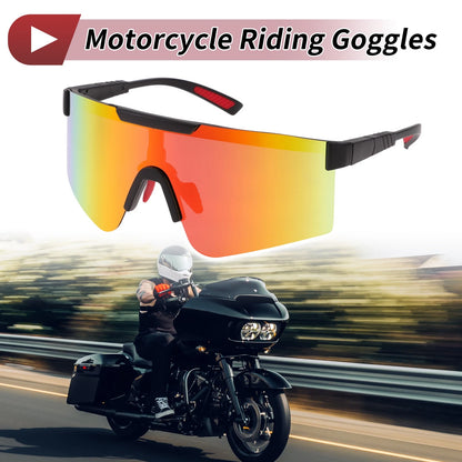1Pc Goggles Red Lens Black Frame Tri-acetel Cellulose PC for Motorcycle