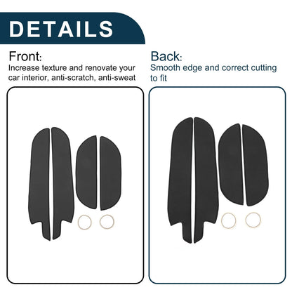 Kia Sorento Door Anti Kick Pad Sticker Protector Black 2009-2012 1 Set