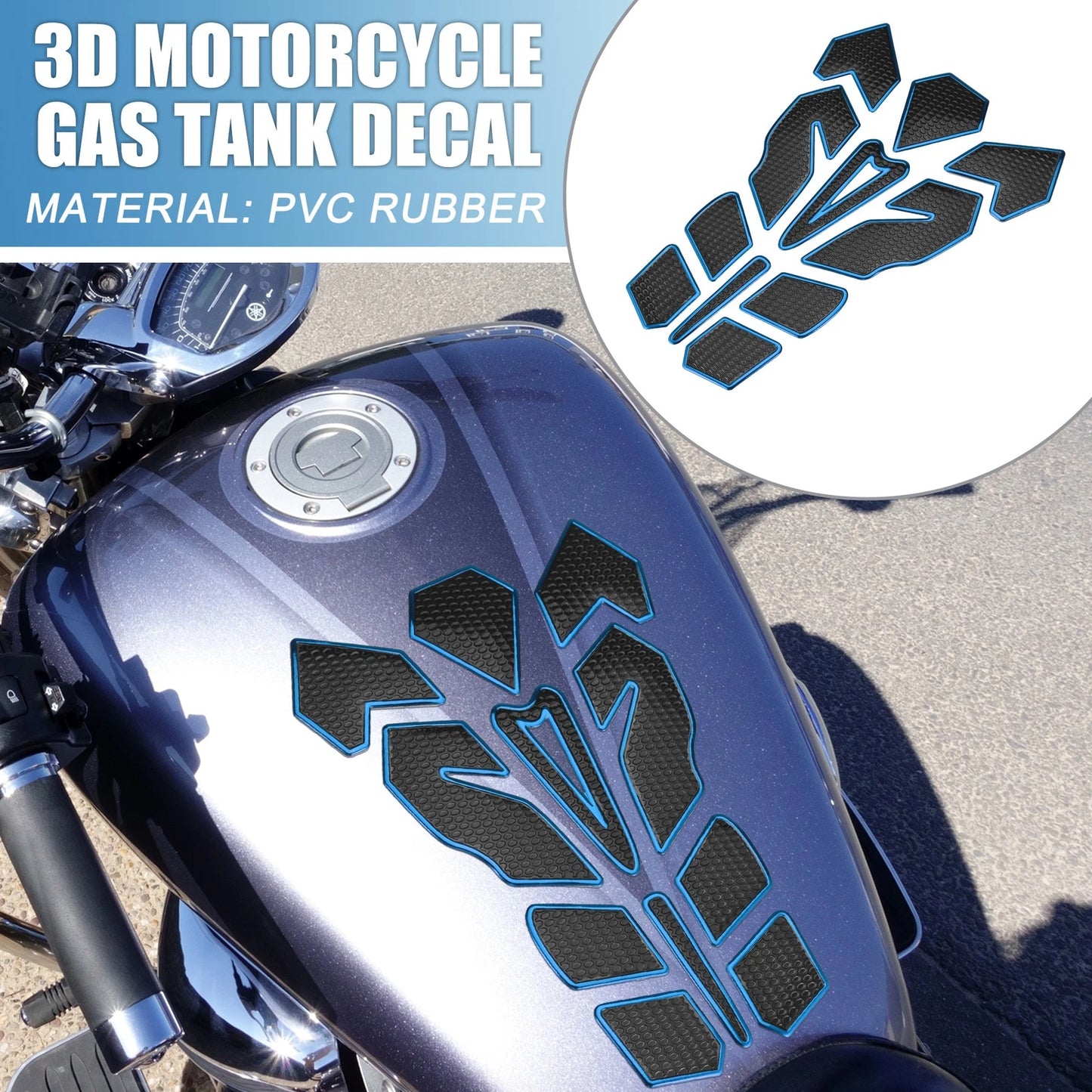 Tank Pad Sticker 7.87''x5.59'' for Universal Motorcycle