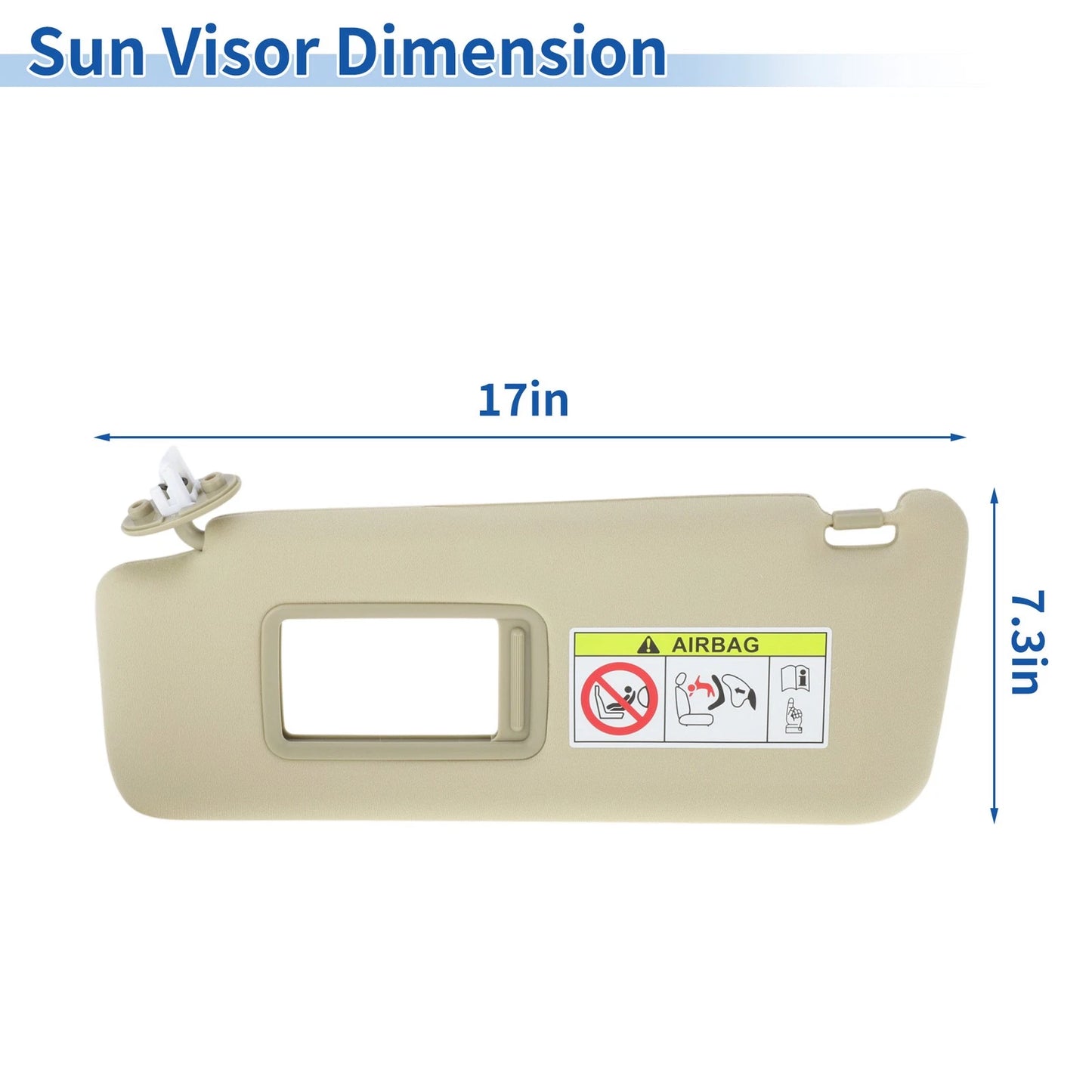 Left Side Sun Visor for Lexus GX460 2010-2023 Beige