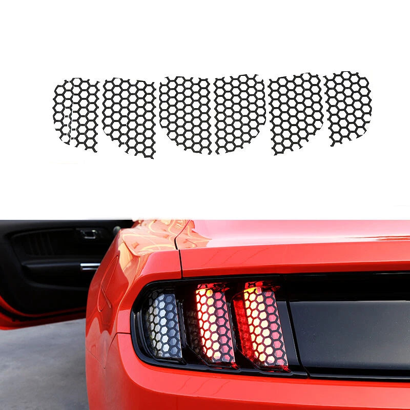 Car Honeycomb Taillight Rear Lamp Light Sticker Decals fit For Mustang 2015-2018