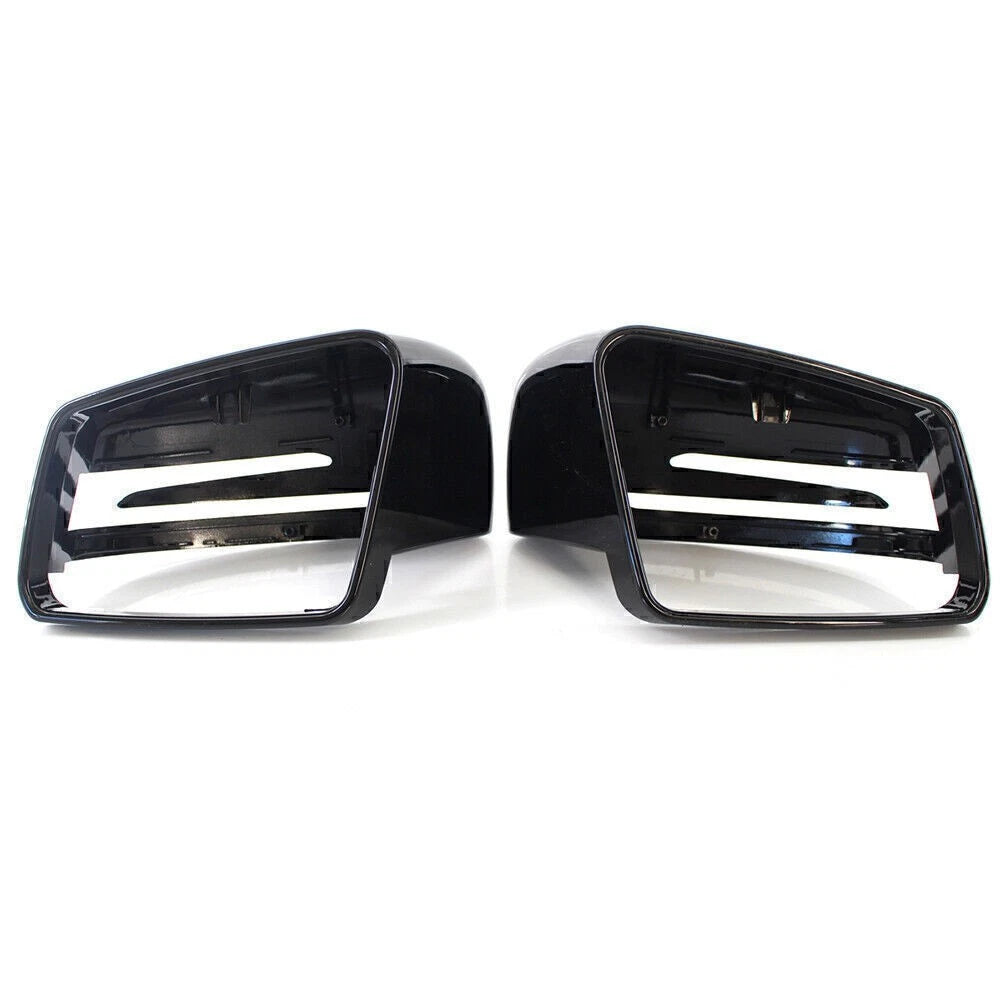 Gloss Black Rearview Mirror Covers for Mercedes Benz E/C/S W212 W204 W221 (N/A)