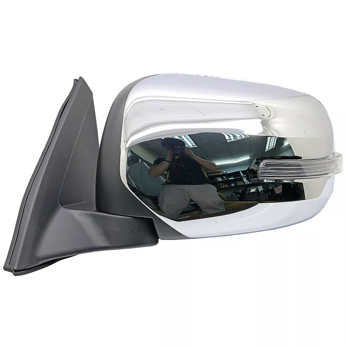Front Left Chrome Electric Side Mirror w/ LED for Mitsubishi Triton (05-14)