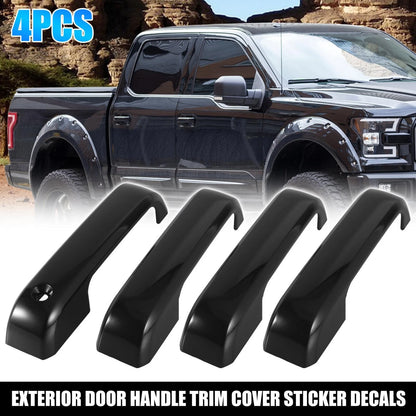 4 x Gloss Black Door Handle Covers for Ford F-150 F-250 F-350 (2015-2023)