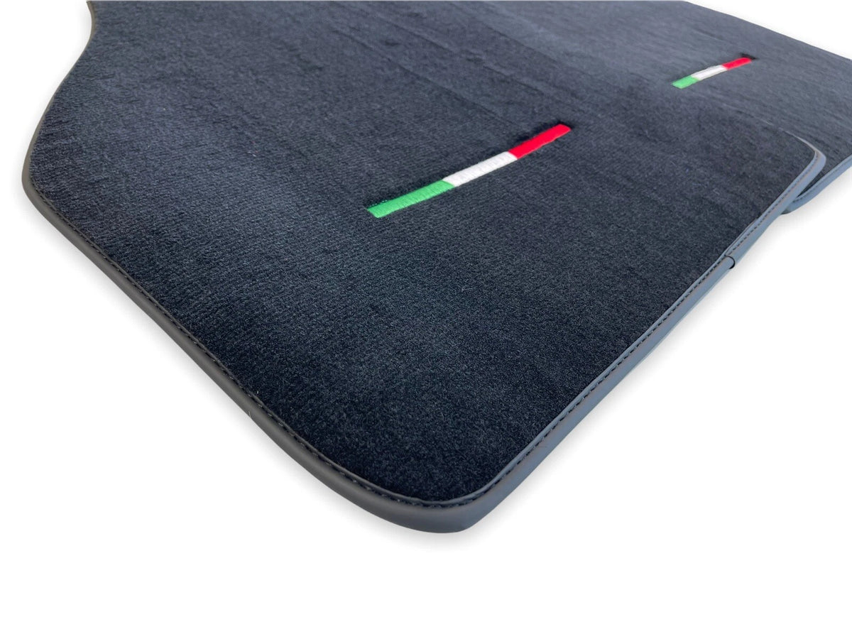 Floor Mats for Ferrari F8 Spider Black Tailored Carpets Set with Emblem