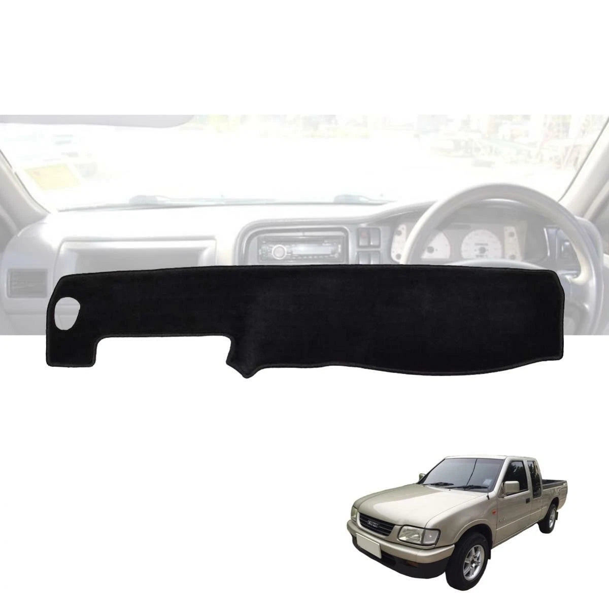 Dash Mat Console Pad Cover Black Fits Isuzu TF TFR Holden Rodeo Pickup 1997-02