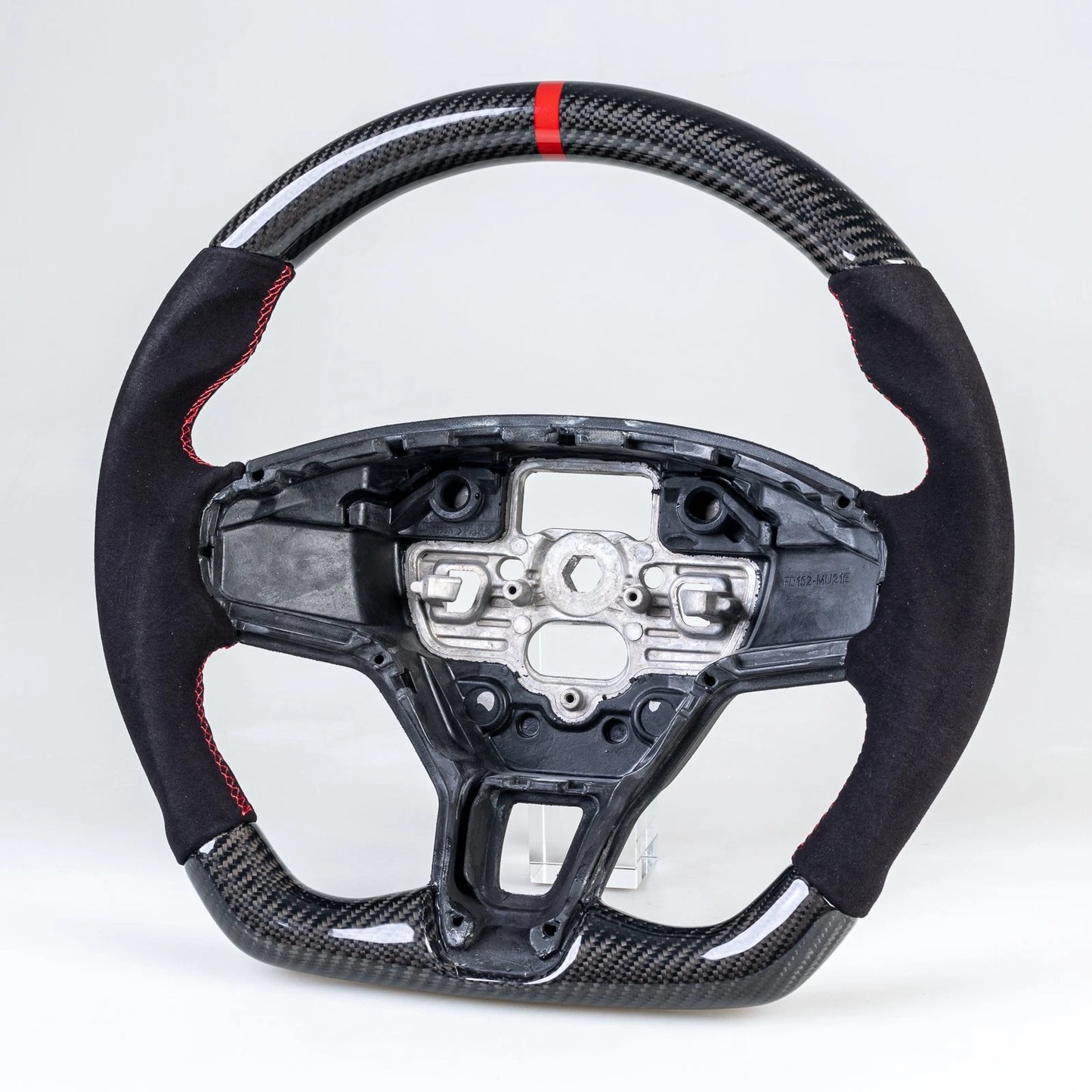 Carbon Flat Bottom Suede Steering Wheel for Ford Mustang Mach-E (2021-2024)