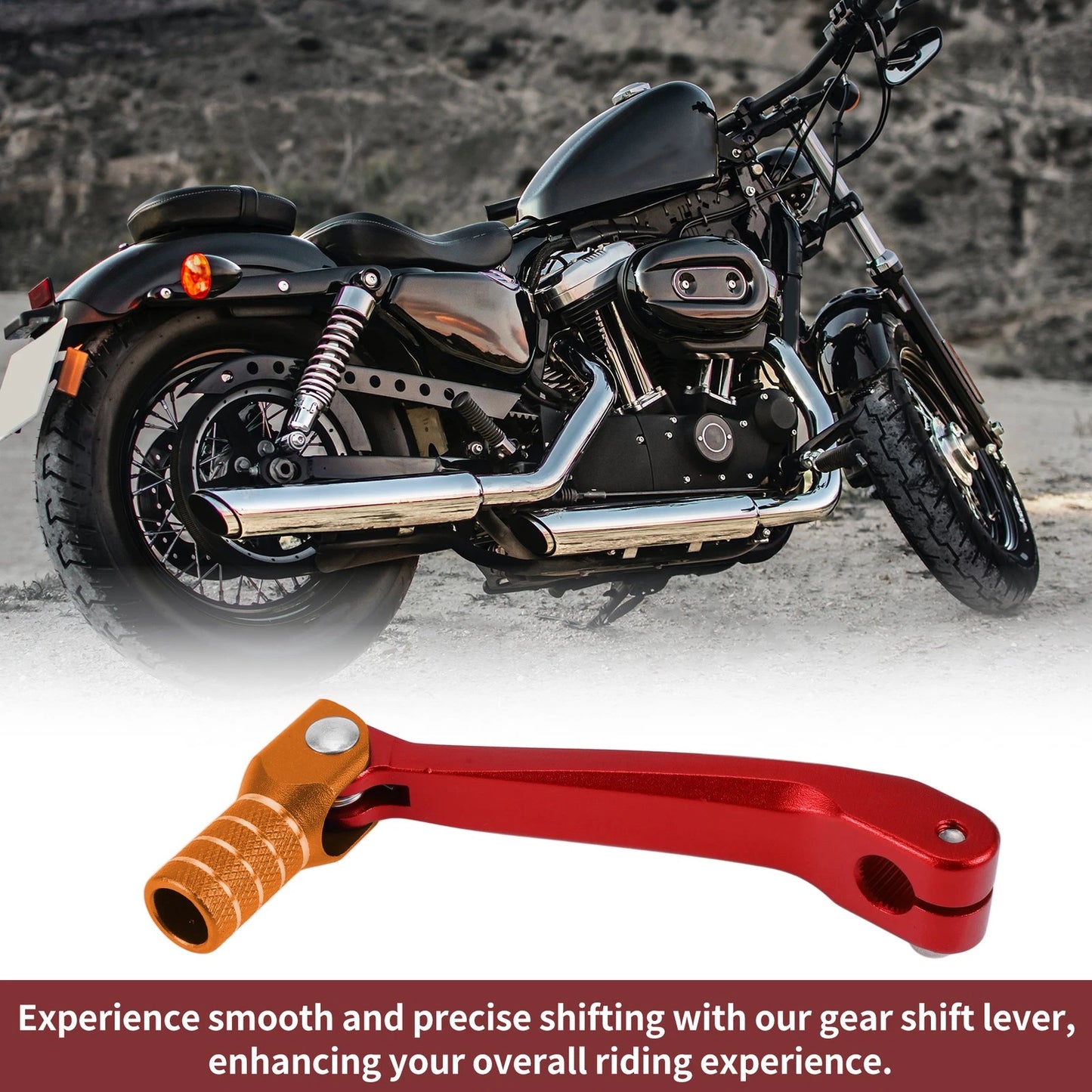 Gear Shift Lever for Honda CRF150F 2003-2017 - Red Orange Silver Tone