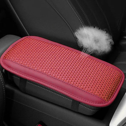 Universal Red Car Center Console Armrest Cover Pad