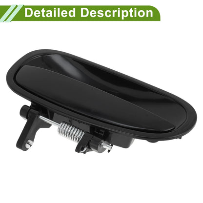 Exterior Door Handle for Honda Civic (1996-2000) Black Rear Left