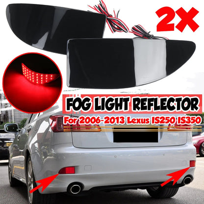 Smoke /  / Rear Bumper LED Fog Lights Reflector for Lexus IS (2006–2013)