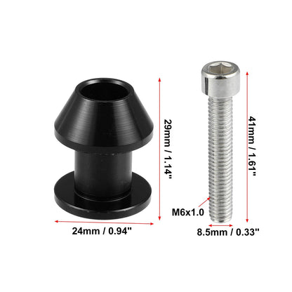 Pair 6mm M6x1.0 Swing Arm Spools Sliders Stand for Yamaha