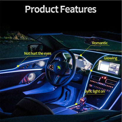 5 Meter LED Strip Lights for Car Interior Atmosphere - USB (2015-2023)