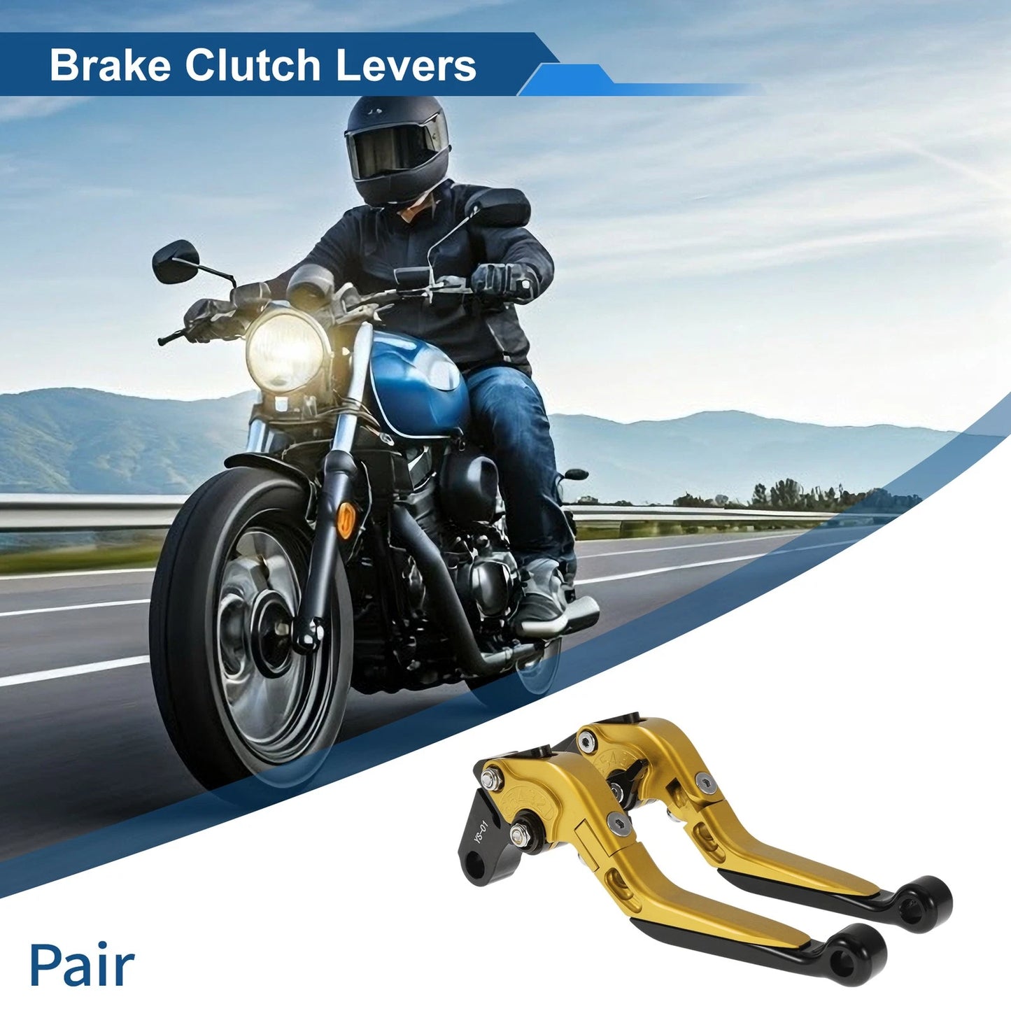 Adjustable Brake Clutch Levers for Honda X11 (2000-2001) - Gold Tone Black