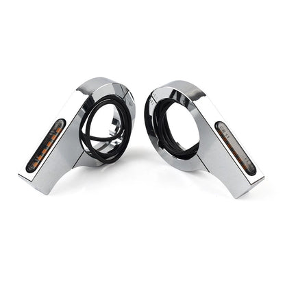 Amber Fork Turn Signal Light Indicator 37MM-41MM for Harley Touring Dyna (2006-2023)