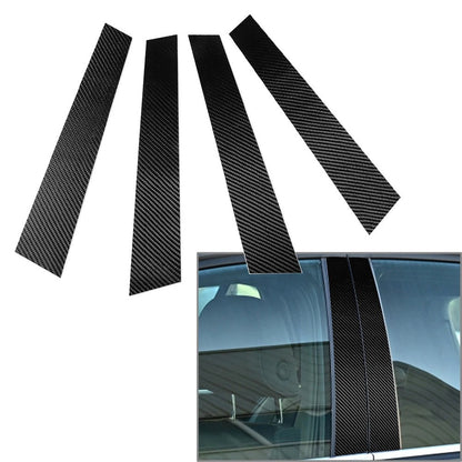 Carbon Fiber Black Window B-Pillars Cover Trim for VW Golf 8 (2021-2023) 4PCS