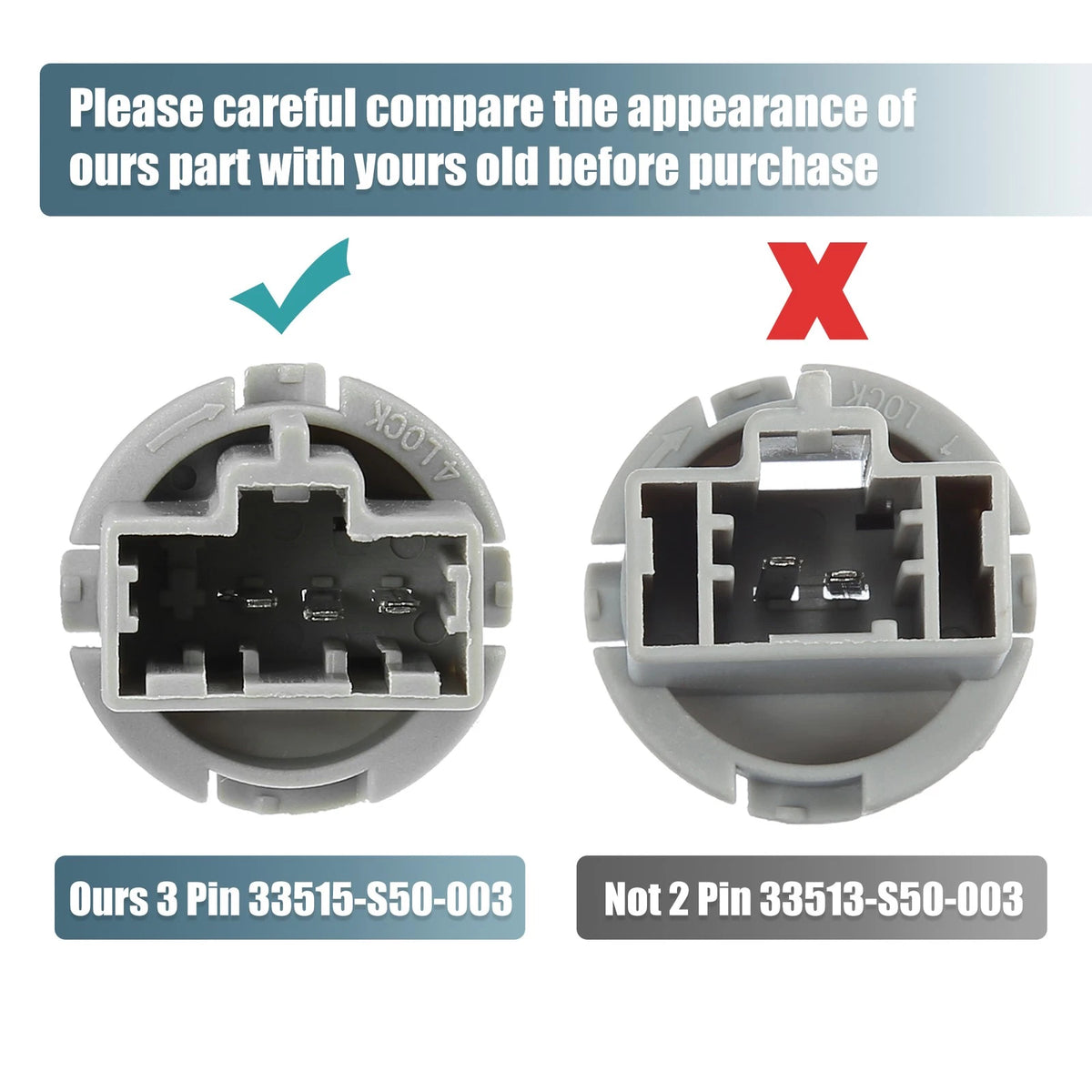 Rear Taillight Brake Lamp Sockets for Honda Accord, Civic (2003-2007)
