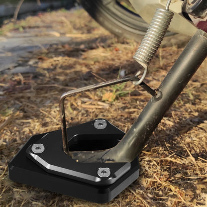 Kickstand Side Stand Plate Pad Aluminum Alloy Black for Kawasaki