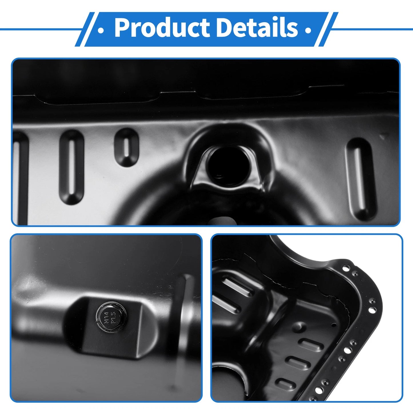 Engine Oil Pan for Honda Civic (2001-2005) - 1 x Iron Black