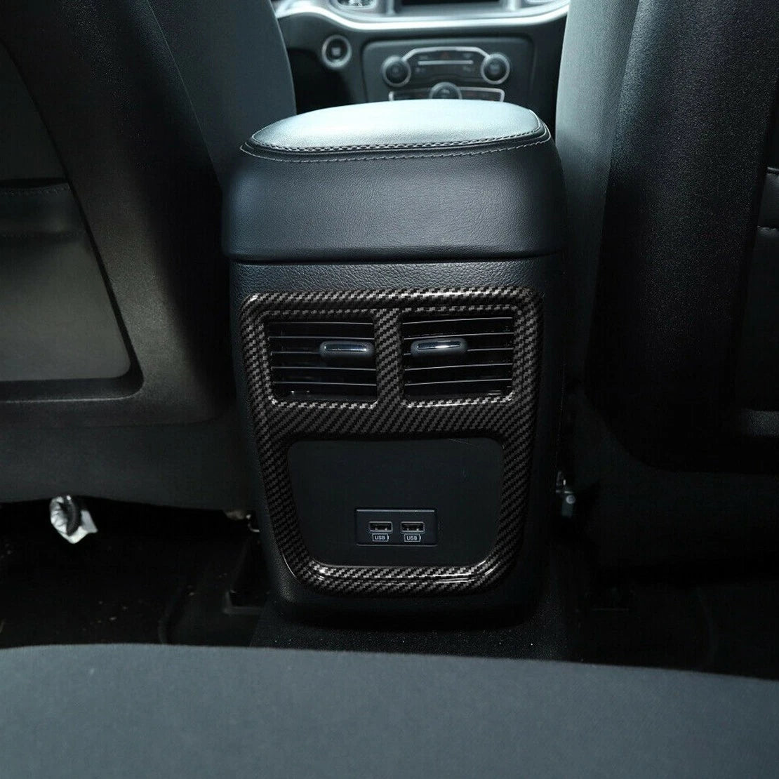 Carbon Fiber ABS Rear Air Vent Frame Cover for Dodge Charger (2011-Present)