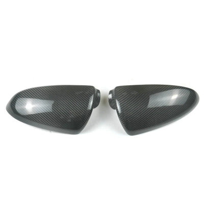 Real Carbon Fiber Add-on Side Mirror Shell Cover Caps for Smart Fortwo 2009-2014