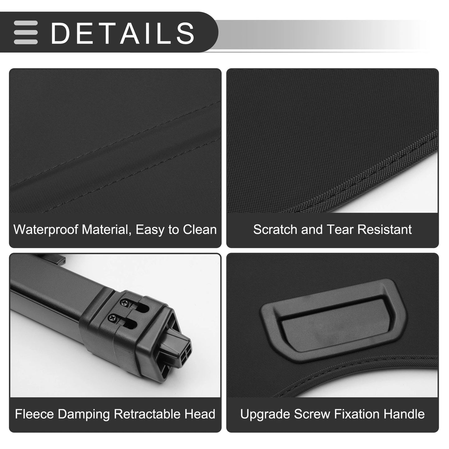 Retractable Cargo Cover for Honda Passport Trunk Gloss Black (2019-2023)