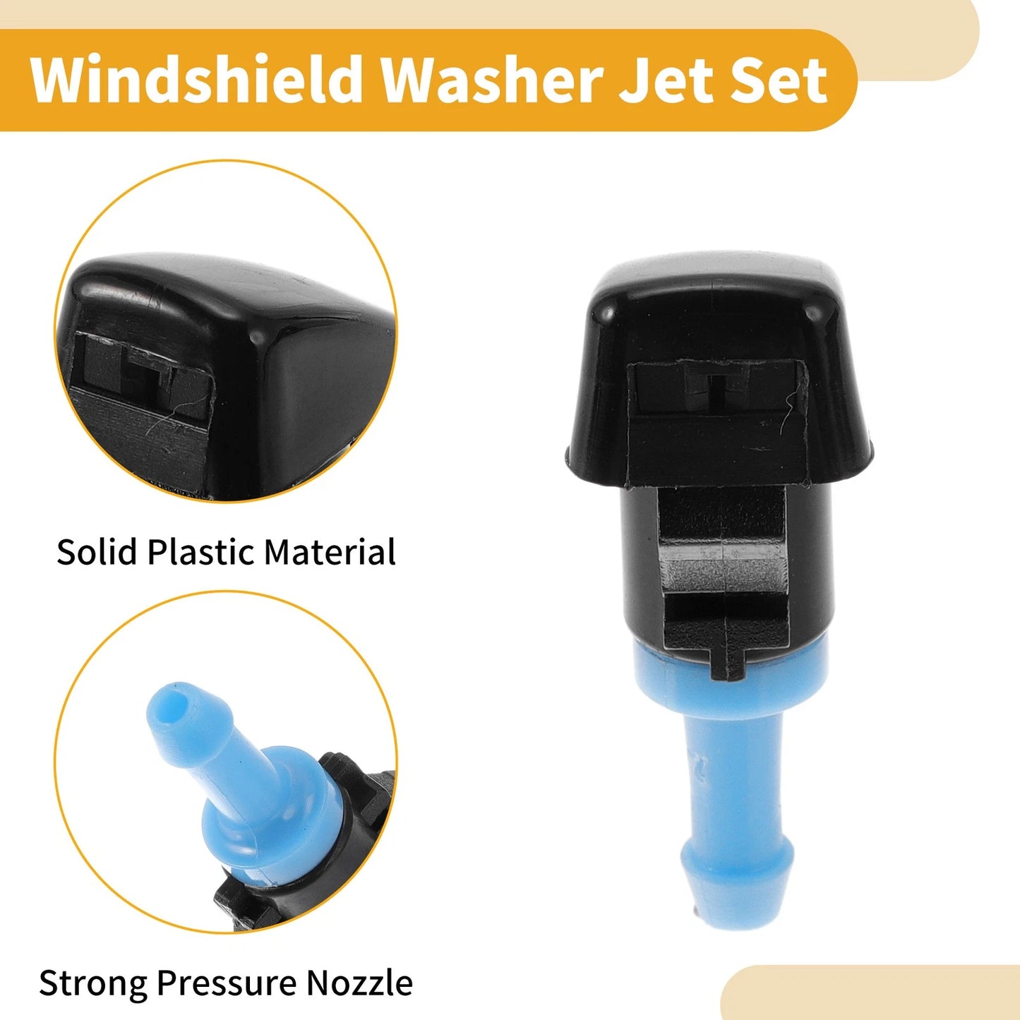 Windshield Washer Nozzle Kit for Jeep Compass (2007-2010) with Gaskets
