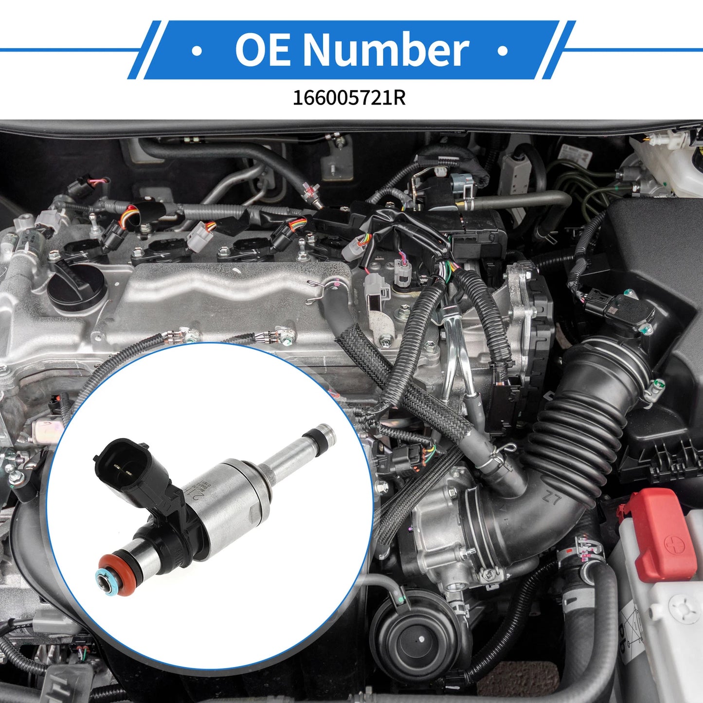 Fuel Injector for Nissan Juke Qashqai 1.2 DIG-T (2010-2019) 1 Pc Black