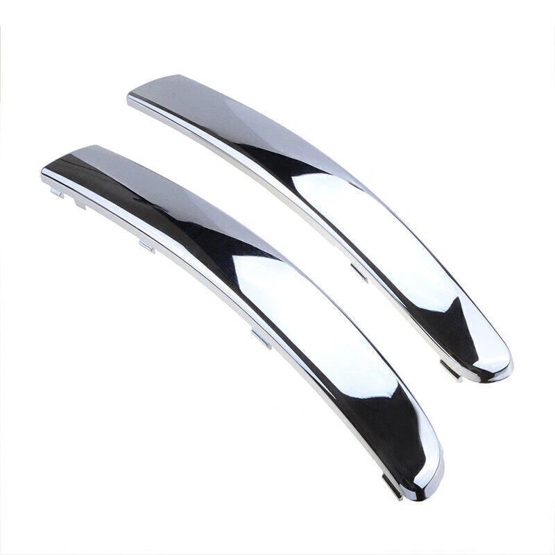 2 x Chrome Front Bumper Upper Grill Moulding Trim Cover for Fiat 500 (2007-2015)
