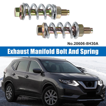 2 x Exhaust Manifold Bolt Nut and Spring Repair for Toyota