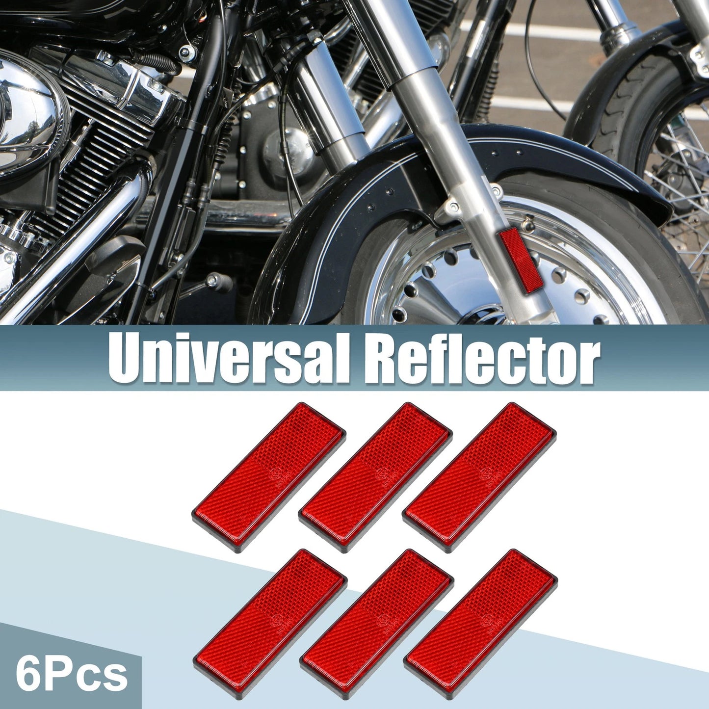 6pcs / Rectangular / Safety Spoke Reflective Reflector for Motorcycle Bicycle