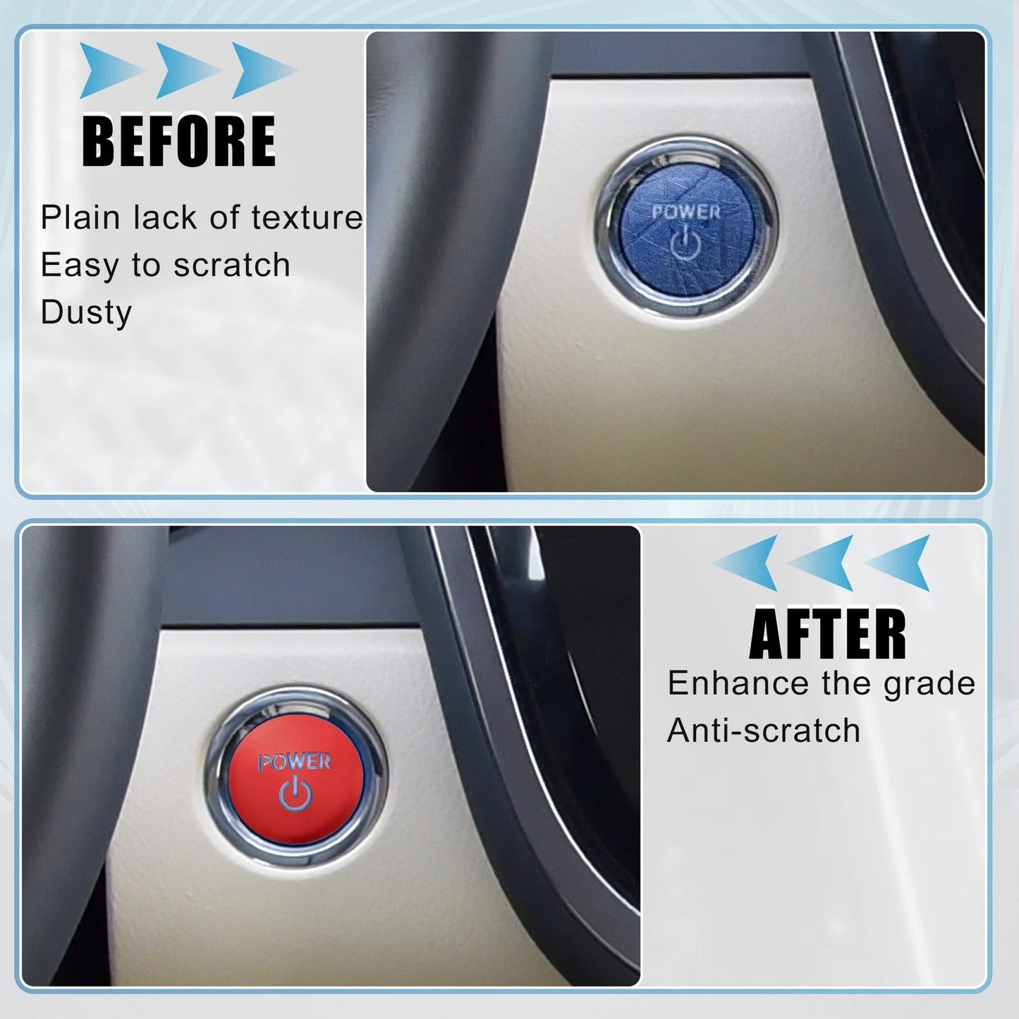 Engine Start Stop Button Cover for Toyota Crown Royal AWS21 (2012-2018) Red