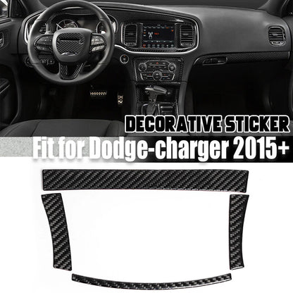 Carbon Fiber Interior Center Storage Accent Cover Trim for Dodge Charger