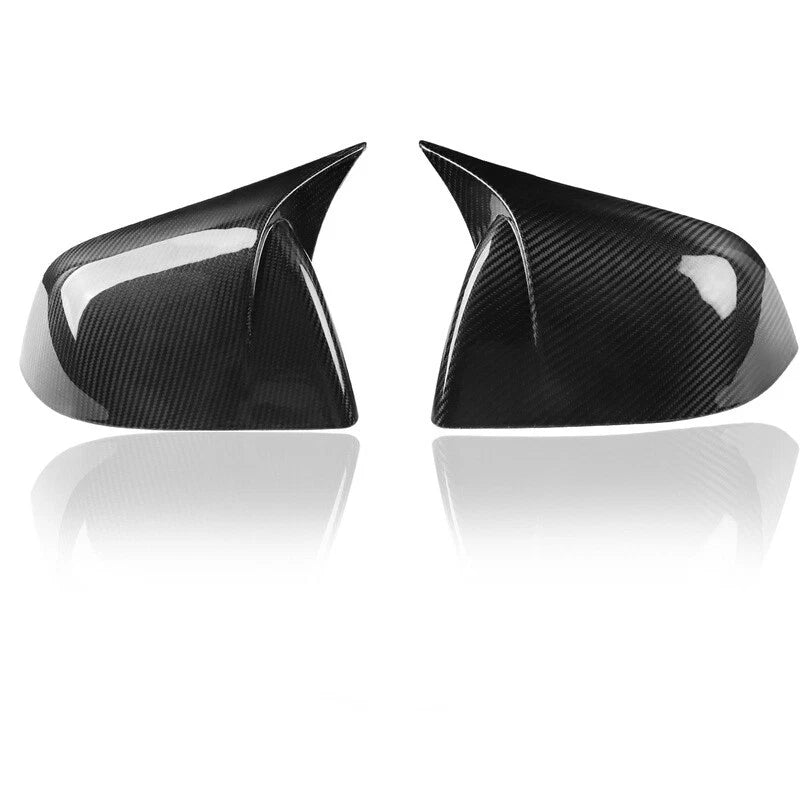 Real Carbon Fiber Stick-on Side Mirror Caps Cover For Tesla Model Y 2021-24 LHD