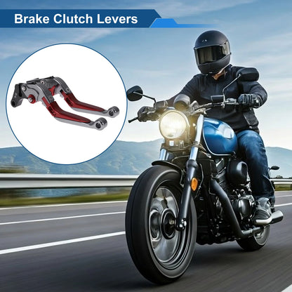 Adjustable Brake Clutch Levers for Suzuki GSXR150 (2017-2020) - Titanium Red
