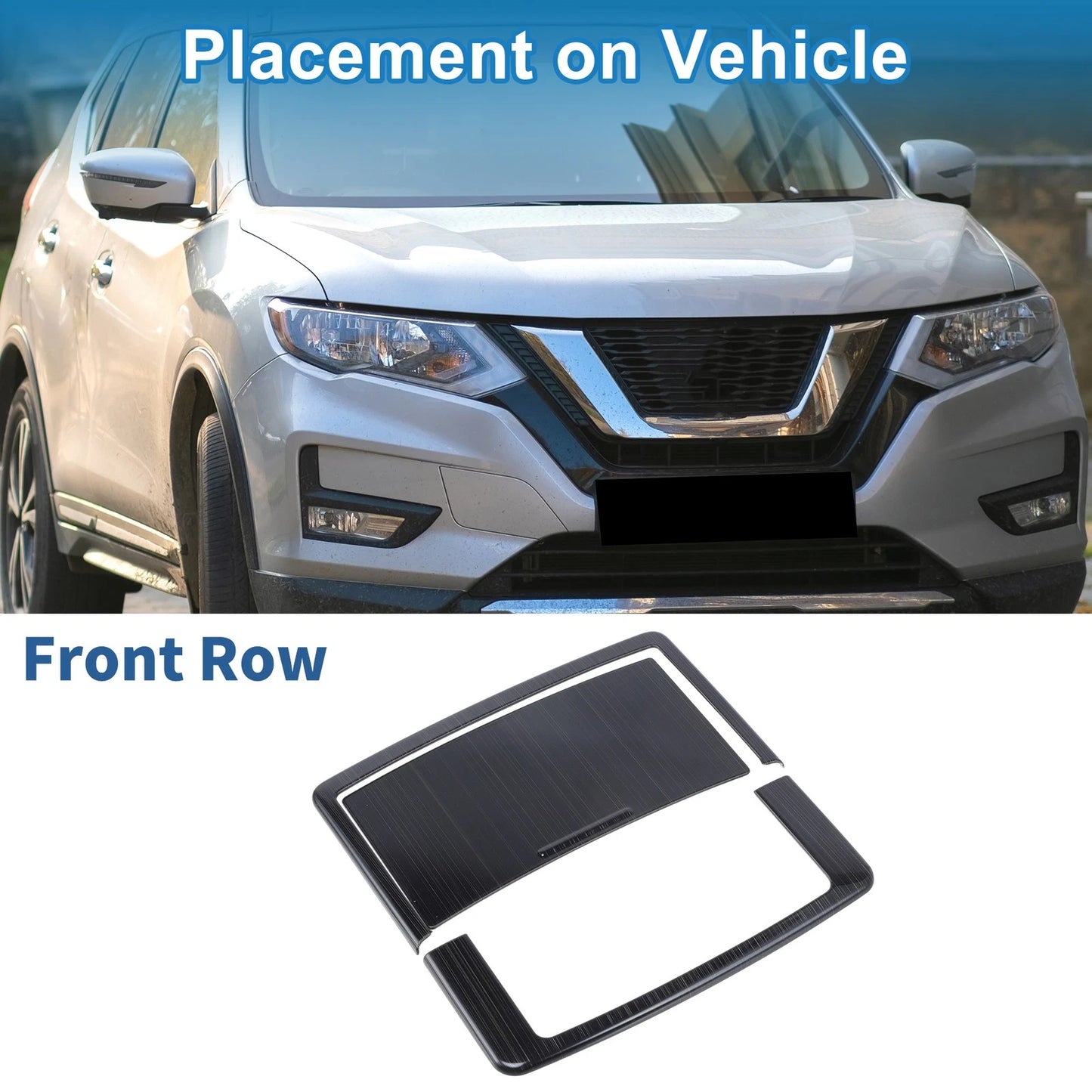 Car Front Row Headlight Trim Bezel for Nissan Rogue (2021-2024)