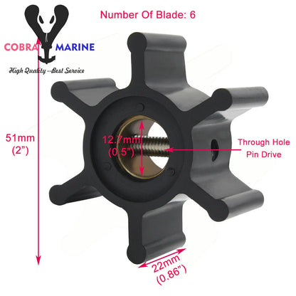 Water Pump Impeller for JABSCO VOLVO 8758C3