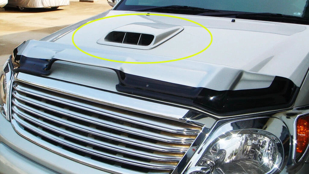 Chrome Hood Scoop Air Flow Vent Cover for Toyota Hilux MK6 Vigo Fortuner (2005-2012)