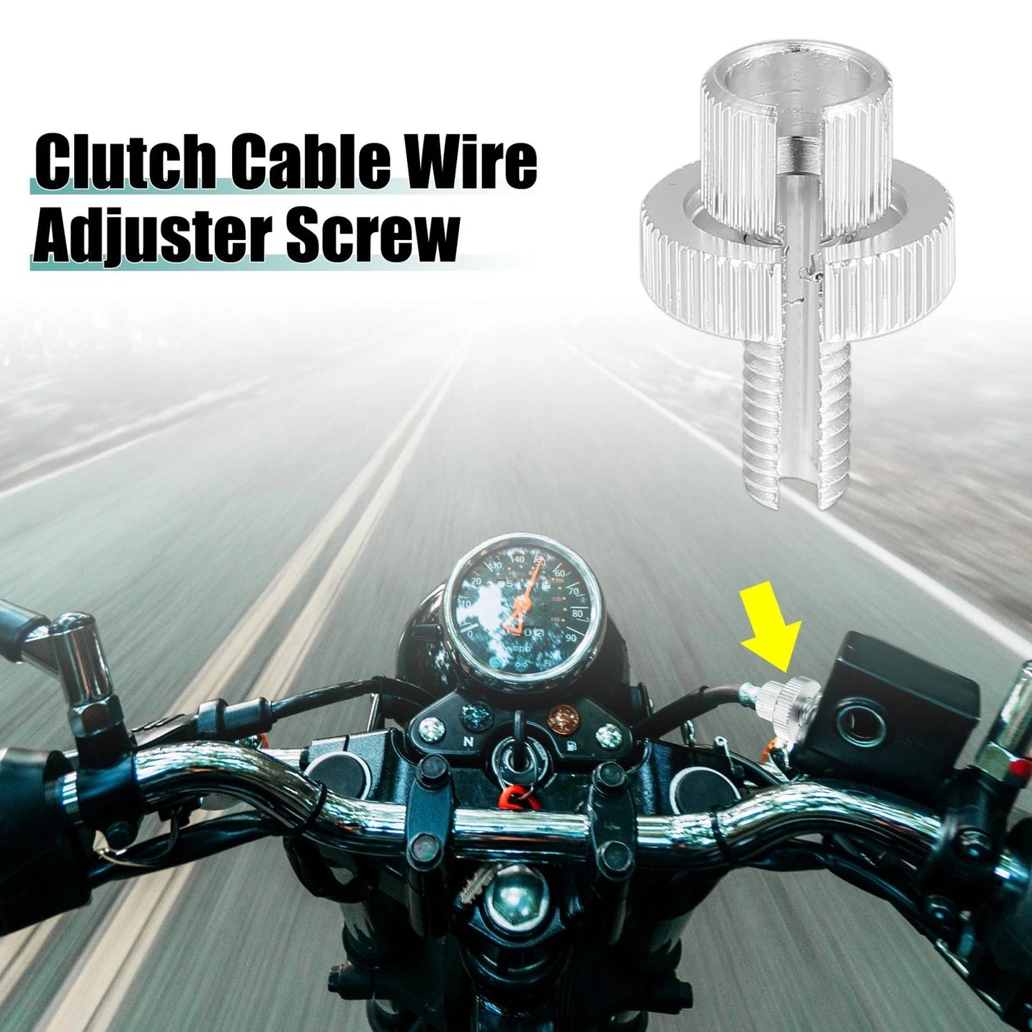 8pcs M8x1.25 Brake Clutch Levers Adjuster Bolts for Motorcycle Silver Tone